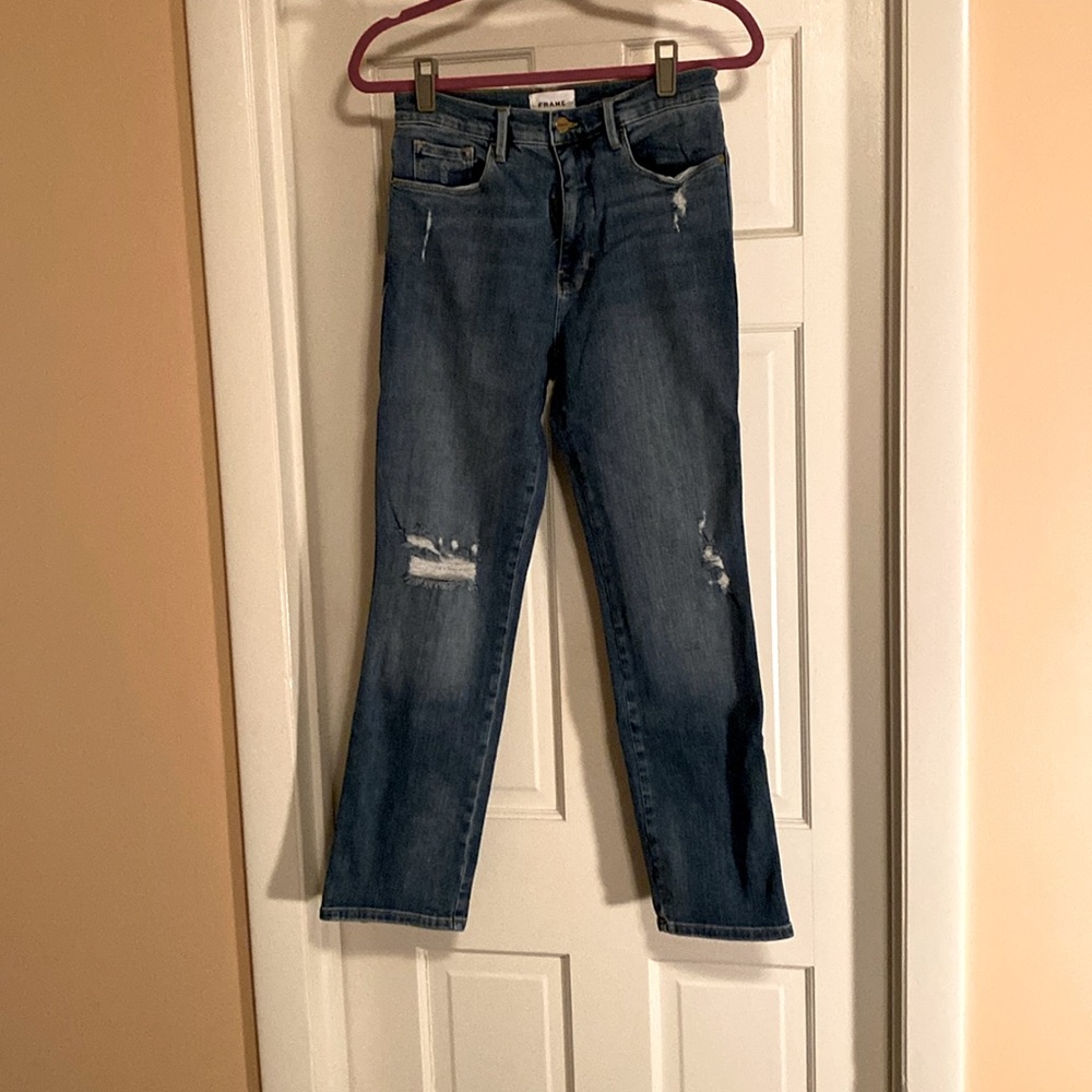 Frame, la Sylvie, slender, straight leg jeans 29x27